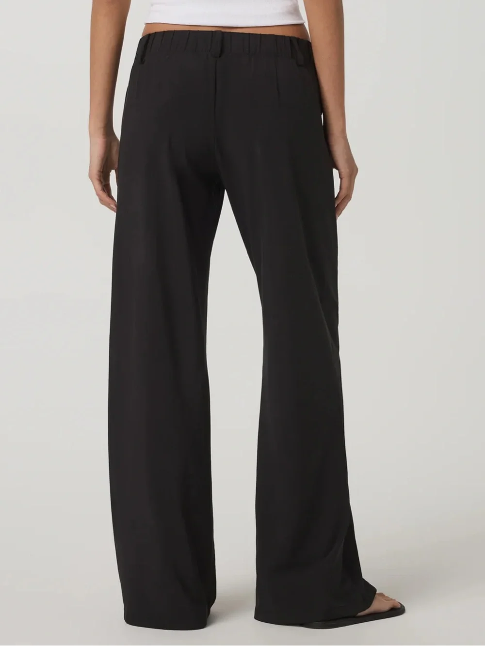 Vuori Villa Wide Leg Trouser Pant Black Sz S - Picture 2 of 11